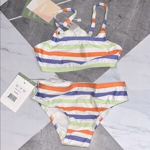 NEW Andie striped kids bikini swim set sz 2T